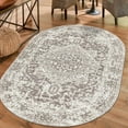 thumbnail image 1 of Unique Loom Richmond Collection Area Rug - Medallion (5' 1" x 8' Oval White/Gray), 1 of 6