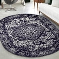 thumbnail image 1 of Unique Loom Richmond Collection Area Rug - Medallion (5' 3" x 8' Oval Navy Blue/Ivory), 1 of 6