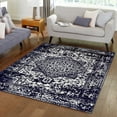 thumbnail image 1 of Unique Loom Richmond Collection Area Rug - Medallion (6' 1" x 9' Rectangle Navy Blue/Ivory), 1 of 6