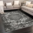 thumbnail image 1 of Unique Loom Richmond Collection Area Rug - Medallion (7' 10" x 10' Rectangle Dark Gray/Ivory), 1 of 6
