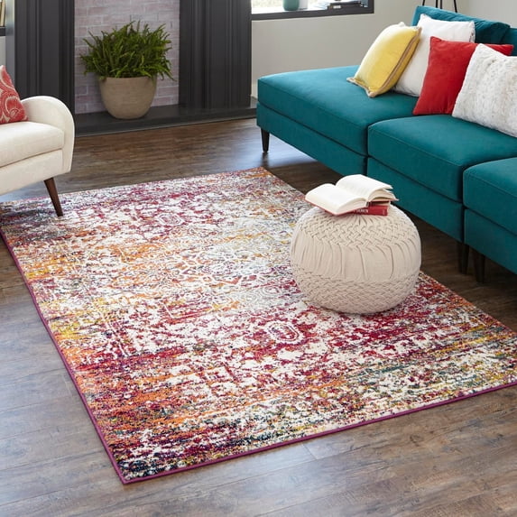 Unique Loom Richmond Collection Area Rug - Medallion (9' x 12' 2" Rectangle Multi/Gray)
