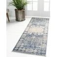 thumbnail image 1 of Unique Loom Asheville Collection Area Rug - Rockwell (2' 2" x 6' 1" Runner Navy Blue/Gray), 1 of 7