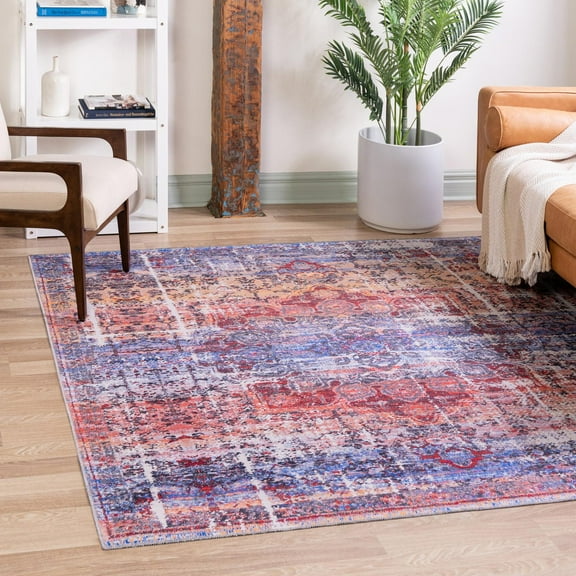 Unique Loom Renaissance Collection Area Rug - Roma (7' 10" Square Autumn/Blue)