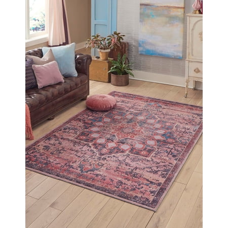Unique Loom Roma Renaissance Rug Brick/Black 9' 2" x 12' 2" Rectangle Machine Washable Textured Border Transitional Flatweave Perfect For Living Room Bed Room Dining Room Office