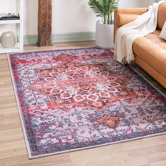 Unique Loom Renaissance Collection Area Rug - Roma (9' 2" x 12' Rectangle Ivory Orange/Orange)
