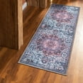 thumbnail image 1 of Unique Loom Renaissance Collection Area Rug - Roma (2' x 13' Runner Light Blue/Orange), 1 of 7