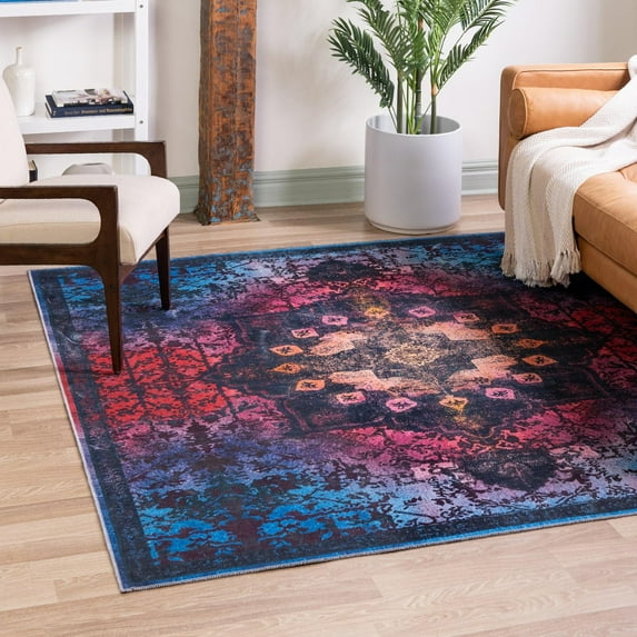 Unique Loom Renaissance Collection Area Rug - Roma (10' 6" Square Multi Black/Yellow)