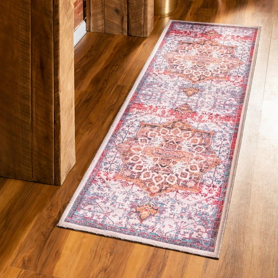 Unique Loom Renaissance Collection Area Rug - Roma (2' x 13' Runner Ivory Orange/Orange)