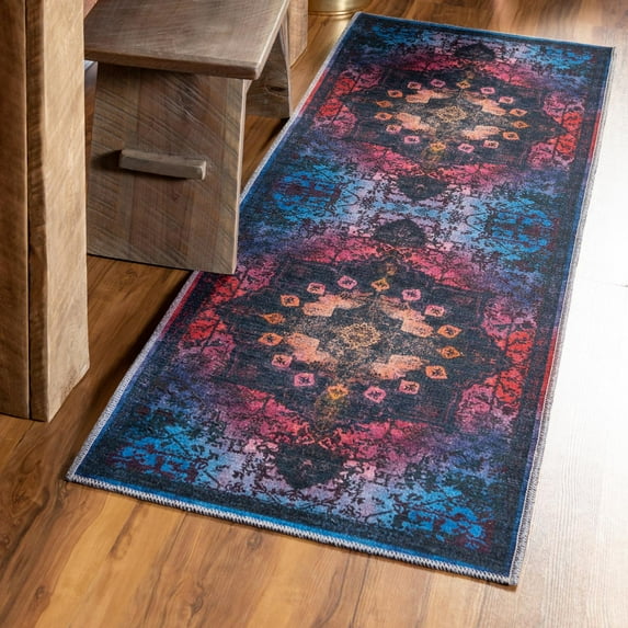 Unique Loom Renaissance Collection Area Rug - Roma (2' x 13' Runner Multi Black/Yellow)