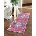 thumbnail image 1 of Unique Loom Roma Renaissance Washable Rug ,2' 7" x 12' 2",Multi Fuchsia, 1 of 8