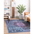 thumbnail image 1 of Unique Loom Roma Renaissance Washable Rug ,5' 3" x 5' 3",Light Blue, 1 of 4