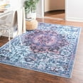 thumbnail image 1 of Unique Loom Renaissance Collection Area Rug - Roma (9' 2" x 12' Rectangle Light Blue/Orange), 1 of 7