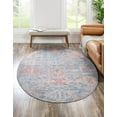 thumbnail image 1 of Unique Loom Timeless Collection Area Rug - Rome (7' 7" x 10' 6" Oval Blue/Ivory), 1 of 6