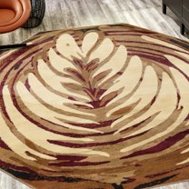 Unique Loom Cafe Collection Area Rug - Rosetta (7' Octagon Beige/Brown)