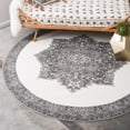 thumbnail image 1 of Unique Loom Rosso Collection Area Rug - Canal (3' 3" Round Gray/Ivory), 1 of 6