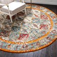 thumbnail image 1 of Unique Loom Rosso Collection Area Rug - Gabrieli (8' Round Beige/Blue), 1 of 7