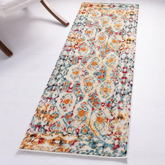 Unique Loom Rosso Collection Area Rug - Piazza (2' x 6' 1" Runner Multi/Black)