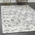 thumbnail image 1 of Unique Loom Rosso Collection Area Rug - Piazza (9' x 12' 2" Rectangle Light Gray/Ivory), 1 of 7