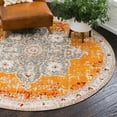 thumbnail image 1 of Unique Loom Rosso Collection Area Rug - Violino (8' Round Orange/Beige), 1 of 6