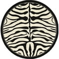 thumbnail image 1 of Unique Loom Round Animal Print Modern Area Rugs, Beige, 1 of 3