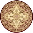 thumbnail image 1 of Unique Loom Round Color Bordered Traditional Area Rugs, Red, 1 of 4