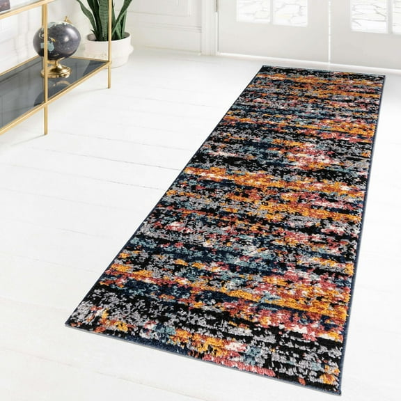 Unique Loom Tagine Collection Area Rug - Roya (2' x 6' Runner Multi/Gray)