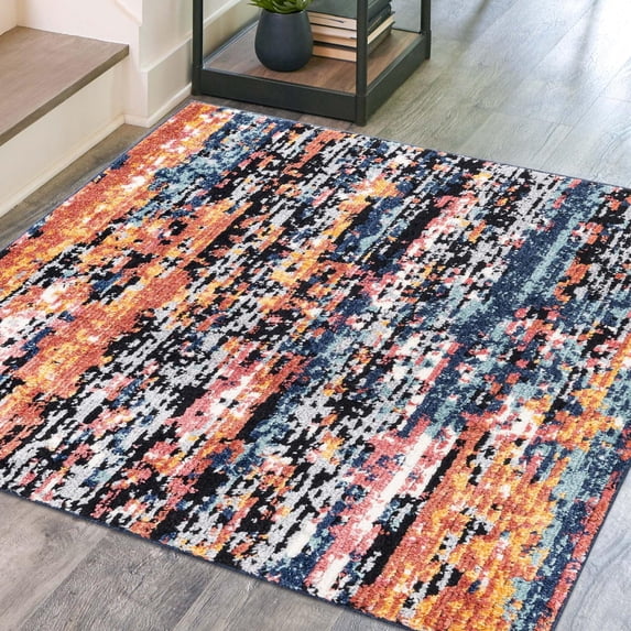 Unique Loom Tagine Collection Area Rug - Roya (7' 10" Square Multi/Gray)