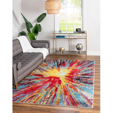 Unique Loom Sebastia Estrella Modern Abstract Area Rug or Runner ...