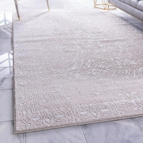 Unique Loom Rushmore Collection Area Rug - Adams (8' x 11' 8" Rectangle Beige/Ivory)