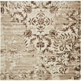 thumbnail image 1 of Unique Loom Rushmore Collection Area Rug - Jefferson (8' Square Chocolate Brown/Beige), 1 of 7