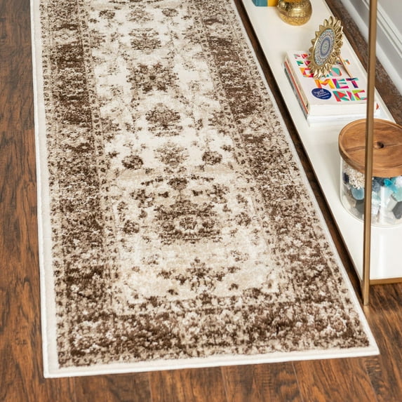 Unique Loom Rushmore Collection Area Rug - Lincoln (3' x 9' 10" Runner Cream/Beige)