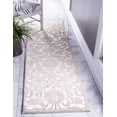 thumbnail image 1 of Unique Loom Rushmore Collection Area Rug - Taft (3' x 9' 10" Runner Snow White/Beige), 1 of 8