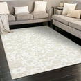 thumbnail image 1 of Unique Loom Rushmore Collection Area Rug - Taft (8' x 11' 6" Rectangle White Brown/Beige), 1 of 6
