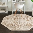 thumbnail image 1 of Unique Loom Rushmore Collection Area Rug - Washington (5' 3" Octagon Dark Beige/Beige), 1 of 4