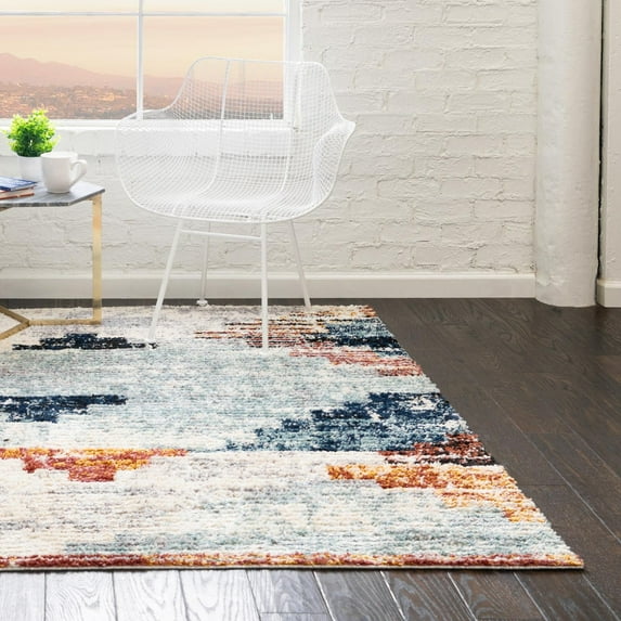 Unique Loom Tucson Collection Area Rug - Sabino (8' Square Multi/Beige)