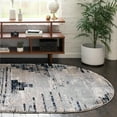 thumbnail image 1 of Unique Loom Tucson Collection Area Rug - Sabino (4' x 6' Oval Gray/Black), 1 of 7
