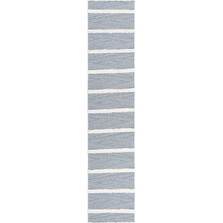 Unique Loom Sabrina Soto Casa Collection Area Rug - Madrid (2' 7" x 12' Runner Navy Blue/Ivory)