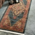 thumbnail image 1 of Unique Loom Sahand Collection Area Rug - Arsaces (2' 7" x 10' Runner Navy Blue/Gray), 1 of 7