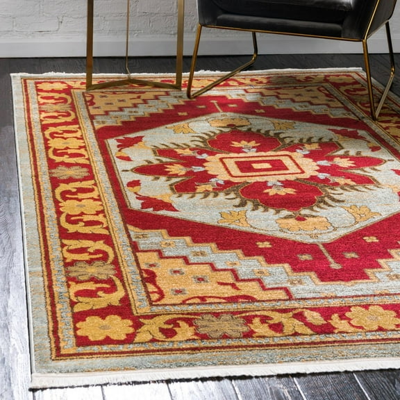 Unique Loom Sahand Collection Area Rug - Demitri (10' 6" x 16' 5" Rectangle Light Blue/Cream)