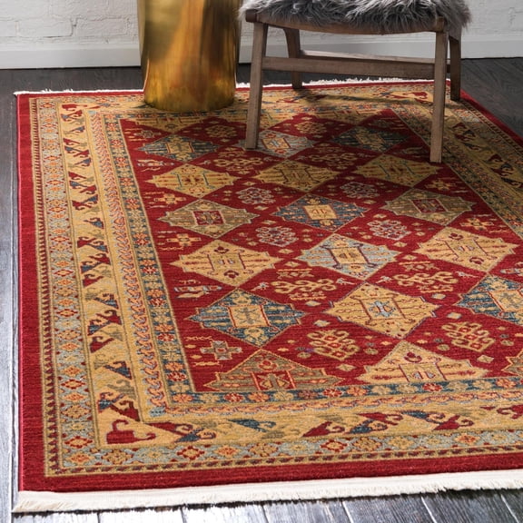 Unique Loom Xerxes Sahand Rug, Red (10' 6 x 16' 5)