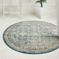 thumbnail image 1 of Unique Loom Salzburg Collection Area Rug - Kasern (4' 1" Round Light Blue/Gray), 1 of 7