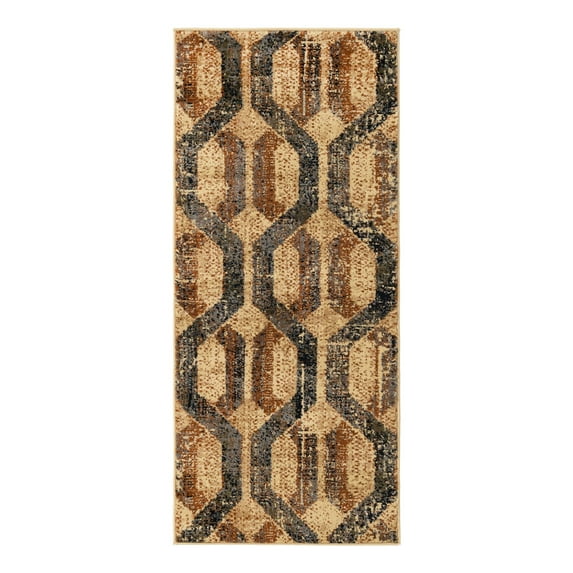 Unique Loom Saturn Collection Area Rug - Astra (2' 2" x 5' Runner Beige Cream/Cream)