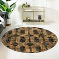 thumbnail image 1 of Unique Loom Saturn Collection Area Rug - Astra (7' 10" Round Black Gray/Light Brown), 1 of 6
