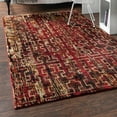 thumbnail image 1 of Unique Loom Saturn Collection Area Rug - Aura (10' x 14' 1" Rectangle Burgundy/Cream), 1 of 7