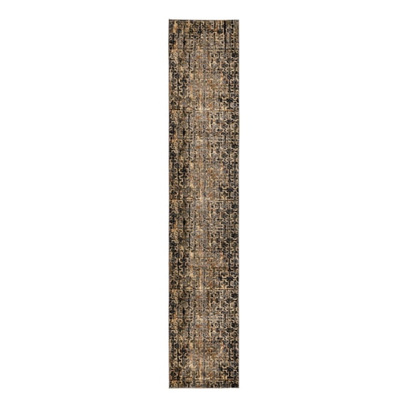 Unique Loom Saturn Collection Area Rug - Aura (2' 2" x 12' Runner Blue/Beige)