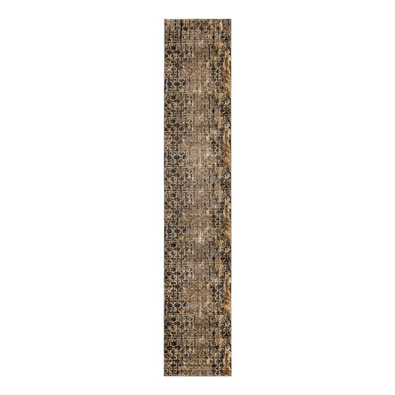 Unique Loom Saturn Collection Area Rug - Aura (2' 7" x 14' Runner Blue/Beige)