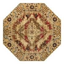Unique Loom Saturn Collection Area Rug - Evo (7' 10" Octagon Burgundy Beige/Cream)