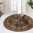 thumbnail image 1 of Unique Loom Saturn Collection Area Rug - Ion (5' 3" Round Black/Cream), 1 of 6