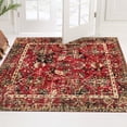 thumbnail image 1 of Unique Loom Saturn Collection Area Rug - Ion (5' 3" Square Burgundy/Cream), 1 of 7