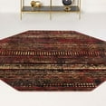 thumbnail image 1 of Unique Loom Saturn Collection Area Rug - Relay (5' 3" Octagon Burgundy/Cream), 1 of 7